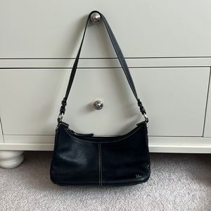 Excellent Used Condition The Sak Black Bag w/ Silver Hardware